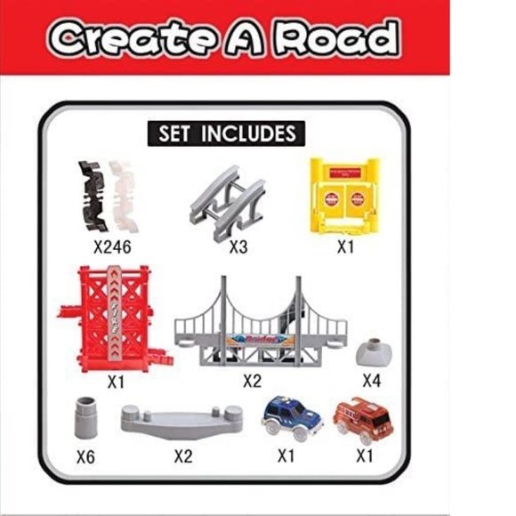 Create A Road Race and Rescue Set (267 Pieces) - Picture 3 of 4